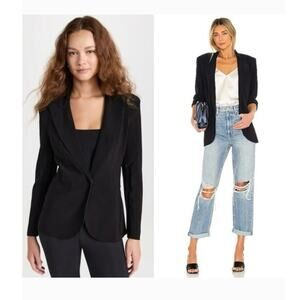 Reformation Norma Kamali black boyfriend jacket career blazer size 14